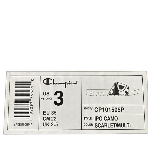 Champion IPO Slides Big Kids Sandals Red  sz 3 Pre School - Picture 3 of 3